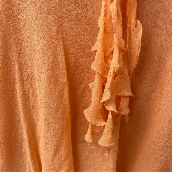 Vintage Creamsicle 100% Silk Crepe Top Y2K - Picture 11 of 11
